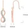 Aurelio Jewelry Diamond Earrings Sterling Silver 1/20 Carat Round-Cut (I-J Color, I2-I3 Clarity) Natural Diamond Infinity Earrings for Women