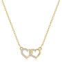 Love Heart Necklace, 14K Gold Filled CZ Pendant Love Heart Necklace Dainty Love Heart Necklaces for Women Lover Wife Teen Girls Friends Mom Anniversary Christmas Birthday Valetines Gifts Jewelry