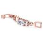 GULICX Rose Gold Plated Clear CZ Stone Cubic Zirconia Women Tennis Bracelet