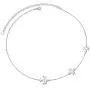 DAOCHONG S925 Sterling Silver Jewelry 3 Doves Birds Faith Hope Love Choker Necklace 14+4 inches