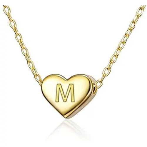 BMMYE Tiny Gold Initial Necklace for Women Girls 18K Dainty Letter Necklace A-Z Heart Pendant Choker Alphabet Personalized Birthday Mothers Bridesmaid Minimal Jewelry BMMYE Tiny Gold Initial Necklace for Women Girls 18K Dainty Letter Necklace A-Z Heart Pendant Choker Alphabet Personalized Birthday Mothers Bridesmaid Minimal Jewelry