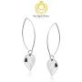 Big Apple Hoops - Mothers Day Valentine Love Heart Dangle Drop Earrings Made from Real Solid 925 Sterling Silver in 3 Color Rose, Silver or Gold with Protective Electrocoated Finish for Maximum Anti-Tarnish