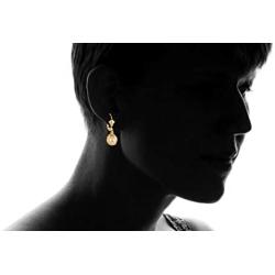 Barzel 18K Gold Plated Pearl Dangling Drop Earrings