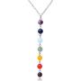 YUANKEXIANG Chakra Necklace 7 Chakra Stones Pendant Necklace Beads Gemstone Healing Crystals Jewelry Birthday