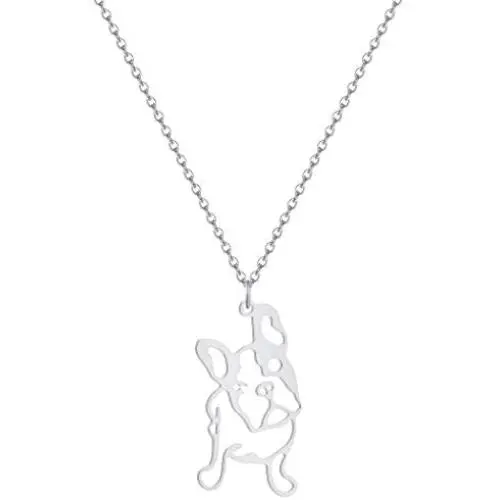Chengxun Stainless Steel French Bulldog Pendant Necklace 18+2 Inches Chengxun Stainless Steel French Bulldog Pendant Necklace 18+2 Inches