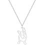 Chengxun Stainless Steel French Bulldog Pendant Necklace 18+2 Inches