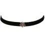 Alpenflüstern Bavarian Velvet Choker with Rhinestone Edelweiss Flower (Black) - Traditional German Dirndl Jewelry Alpenflüstern Bavarian Velvet Choker with Rhinestone Edelweiss Flower (Black) - Traditional German Dirndl Jewelry