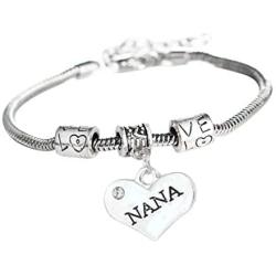 Infinity Collection Nana Love Charm Bracelet - Nana Jewelry- Nana Gift Bracelet for Women