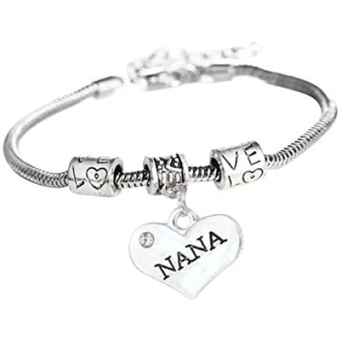 Infinity Collection Nana Love Charm Bracelet - Nana Jewelry- Nana Gift Bracelet for Women