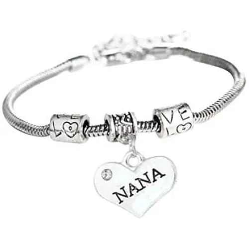 Infinity Collection Nana Love Charm Bracelet - Nana Jewelry- Nana Gift Bracelet for Women