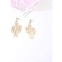 YINLIN Enamel Alloy Colorful Cute Cactus Dangle Earrings