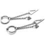 Xusamss Punk Jewelry Stainless Steel Huggie Hinged Earrings Spike Triangle Dangle Drop Earrings
