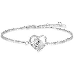 YZSFMZGE Horse Bracelet for Women 925 Sterling Silver Adjustable Bracelet