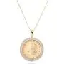 Miabella 18K Gold over Sterling Silver Diamond Accent Genuine Italian 20 Lira Coin Pendant Necklace for Women 18 Inch Chain 925 Medallion Necklace Made in Italy Miabella 18K Gold over Sterling Silver Diamond Accent Genuine Italian 20 Lira Coin Pendant Necklace for Women 18 Inch Chain 925 Medallion Necklace Made in Italy