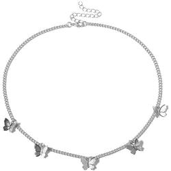 NICEMOVIC Dainty Butterfly Necklace for Women 18K Gold Choker Necklaces Butterfly Choker for Wife Girlfriend Friends Gifts