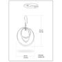 Pepe Dominguez 925 Sterling Silver 3 Hoops in Satellite Orbit Dangle Earrings