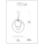Pepe Dominguez 925 Sterling Silver 3 Hoops in Satellite Orbit Dangle Earrings Pepe Dominguez 925 Sterling Silver 3 Hoops in Satellite Orbit Dangle Earrings