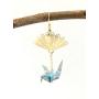 CutieJewelry Crane Origami Bird Fan Dangle Cute Pretty Earrings