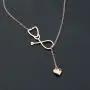 MAOFAED Nurse Necklace Heartbeat Stethoscope Lariat Necklace ECG Pendant Chokers Necklace MAOFAED Nurse Necklace Heartbeat Stethoscope Lariat Necklace ECG Pendant Chokers Necklace