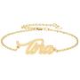 HUAN XUN Custom Name Necklace Personalized Initial Necklaces in Golden Silver