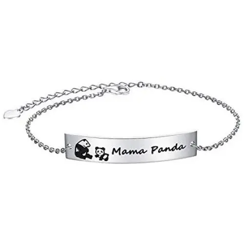 925 Sterling Silver Mama Panda Jewelry Mom Child Mother Bracelet for Women Jewelry Gifts, 7 Inch + 2 Inch Extension (Mama Panda Bracelet ( 1 cub)) 925 Sterling Silver Mama Panda Jewelry Mom Child Mother Bracelet for Women Jewelry Gifts, 7 Inch + 2 Inch Extension (Mama Panda Bracelet ( 1 cub))