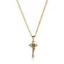 HZMAN Religion Stainless Steel Saint St St. Benedict Crucifix Cross Pendants Necklace INRI