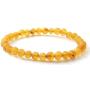 TipTopEco Baltic Amber Adult Stretch Bracelet - 7 Inches (18 cm) Long - Unpolished Honey Beads