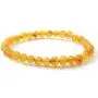 TipTopEco Baltic Amber Adult Stretch Bracelet - 7 Inches (18 cm) Long - Unpolished Honey Beads