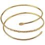 JOYID Fashion Upper Arm Bracelet Cuff Bangle Coil Bracelet Simple Swirl Leaf Armband Jewelry for Women Girls