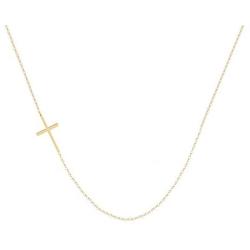 itianxi Dainty Cross Charm Pendant Necklaces,14K Gold Tiny Three Ball Necklace,Simple Jewelry for Women