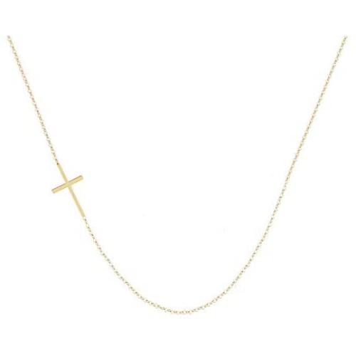itianxi Dainty Cross Charm Pendant Necklaces,14K Gold Tiny Three Ball Necklace,Simple Jewelry for Women