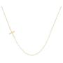 itianxi Dainty Cross Charm Pendant Necklaces,14K Gold Tiny Three Ball Necklace,Simple Jewelry for Women