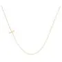 itianxi Dainty Cross Charm Pendant Necklaces,14K Gold Tiny Three Ball Necklace,Simple Jewelry for Women