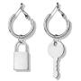 Asymmetric Key Lock Hoop Dangle Earrings Minimalist Geometric Big Circle Round Hook Drop Earring Women Fashion Ear Jewelry