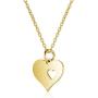 Heart titanium steel necklace female openworked love bone chain stainless steel pendant necklace