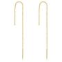 14K Solid Gold Thread Earrings for Women, Real Yellow Gold Dangle Drop Earrings Gold Chain Ear Line Jewelry Gift for Girls, 6cm/8cm/10cm/12cm