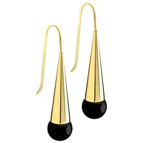 555Jewelry Stainless Steel Drop Turquoise/Pearl/Onyx Boho Cone Earrings for Women 555Jewelry Stainless Steel Drop Turquoise/Pearl/Onyx Boho Cone Earrings for Women