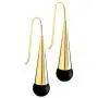 555Jewelry Stainless Steel Drop Turquoise/Pearl/Onyx Boho Cone Earrings for Women 555Jewelry Stainless Steel Drop Turquoise/Pearl/Onyx Boho Cone Earrings for Women