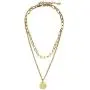 WangGao Stainless Steel Double Layers Paperclip Coin Pendant Necklace for Women Square Chain Choker Collar Jewelry WangGao Stainless Steel Double Layers Paperclip Coin Pendant Necklace for Women Square Chain Choker Collar Jewelry