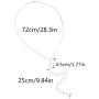 Artmiss Wedding Backdorp Necklace Crystal Gold Y Necklace Long Chain for Women and Brides