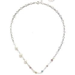 Sorrelli Luminous Classic Necklace, Rhodium Finish, Seersucker, one Size (NEK027RHSSU)