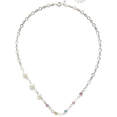 Sorrelli Luminous Classic Necklace, Rhodium Finish, Seersucker, one Size (NEK027RHSSU)