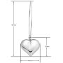 Big Apple Hoops - Mothers Day Valentine Love Heart Dangle Drop Earrings Made from Real Solid 925 Sterling Silver in 3 Color Rose, Silver or Gold with Protective Electrocoated Finish for Maximum Anti-Tarnish