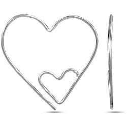 LeCalla Sterling Silver Jewelry Wire Threader Earrings for Women Girl Teen