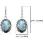 YoTreasure 1.50'' Larimar Dangle Earrings Solid 925 Sterling Silver YoTreasure 1.50'' Larimar Dangle Earrings Solid 925 Sterling Silver