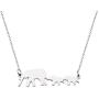 KUIYAI Lucky Family Mother and Child Elephant Necklace Mom of Twins Jewelry