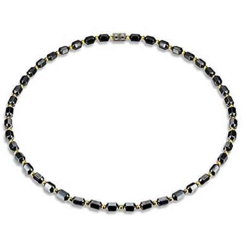 Caiyao Hematite Magnetic Necklace Pain Relief Therapy Arthritis Migraine Headaches Shoulders Back Beads Necklace