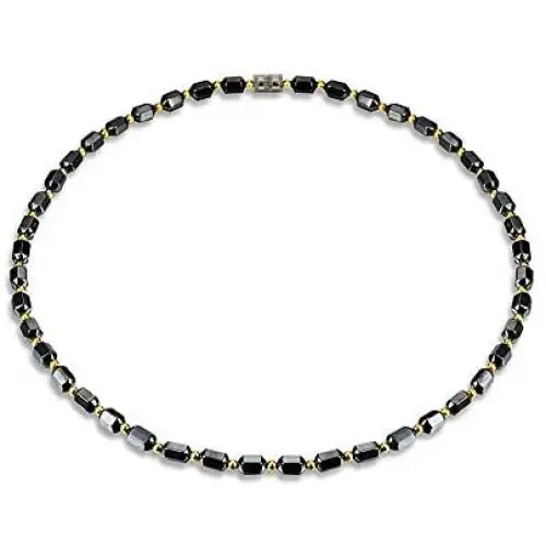 Caiyao Hematite Magnetic Necklace Pain Relief Therapy Arthritis Migraine Headaches Shoulders Back Beads Necklace