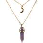 Healing Crystal Stone Moon Choker Necklace Witch Jewelry for Women