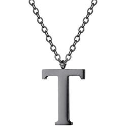 PROSTEEL Stainless Steel/Sterling Silver Initial Name Necklace, A to Z Initial Letter Personalized Necklaces for Men Women, Gold/Silver/Black Tone, 16''/20'' Adjustable, Come Gift Box
